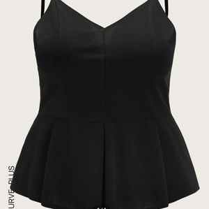 Black peplum cami